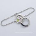 Fabrik Preis 316l Edelstahl Schmuck Perle Kette Glas Speicher Locket Armband, Armband für Glas